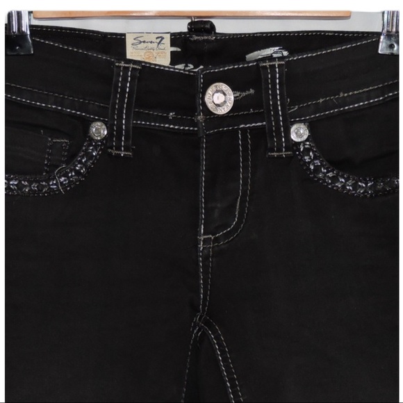 Seven7 Leggings Dark Denim Sz 27 New - Picture 3 of 8